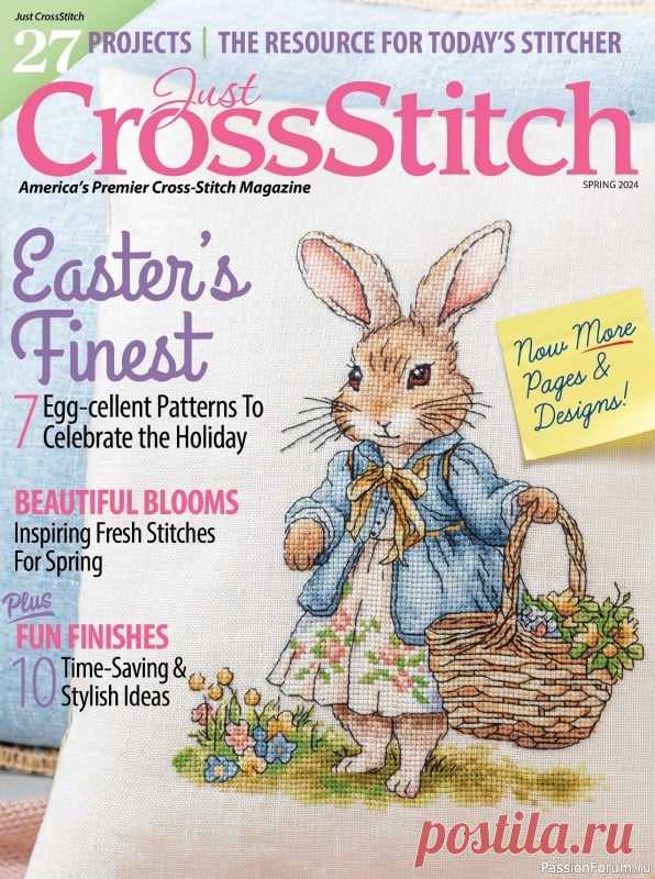 Коллекция вышивки в журнале «Just CrossStitch - Spring 2024» | Журналы Журнал по вышиванию 
