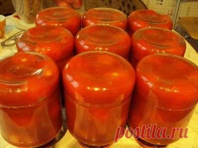 Помидоры в томатном соке |