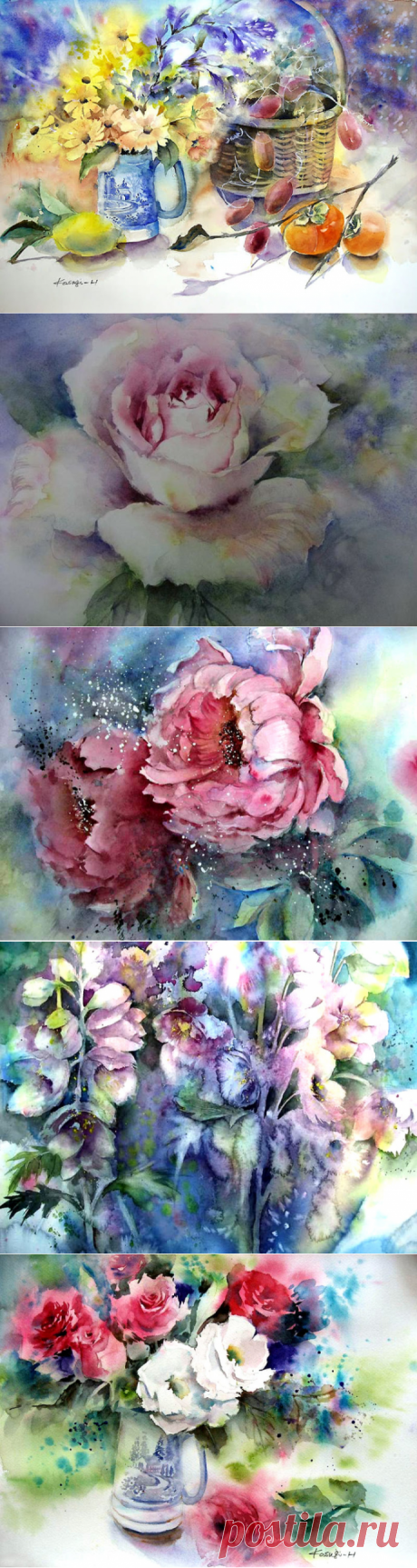 "Нежность цветка на столе..." Японская художница Harumi Kosugi