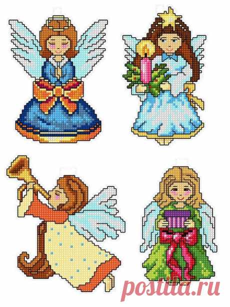 "\"Angels\" 107CS Counted Cross-Stitch Kit By Crafting Spark | Michaels®"