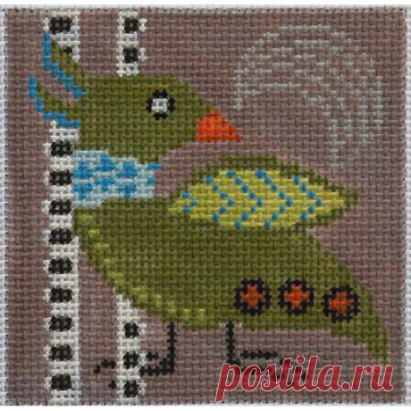 Green Bird is a colorful needlepoint inspired by the quilting art of Sue Spargo. It is from the design house of 3K Designs. – Needlepoint For Fun