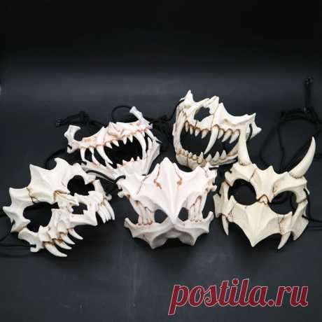 Japanese kurato mito nue tengu ryujin tiger mask halloween props cosplay resin masks Sale - Banggood.com