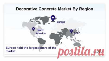 Decorative Concrete Market is likely to witness an impressive CAGR of 6.5% during the forecast period. The major factors such as rising demand for green buildings, renovative activities, increase in consumers’ interest for interior decoration, and rapidly increasing urbanization are fueling the growth of the decorative concrete market at a large scale, during the forecast period.