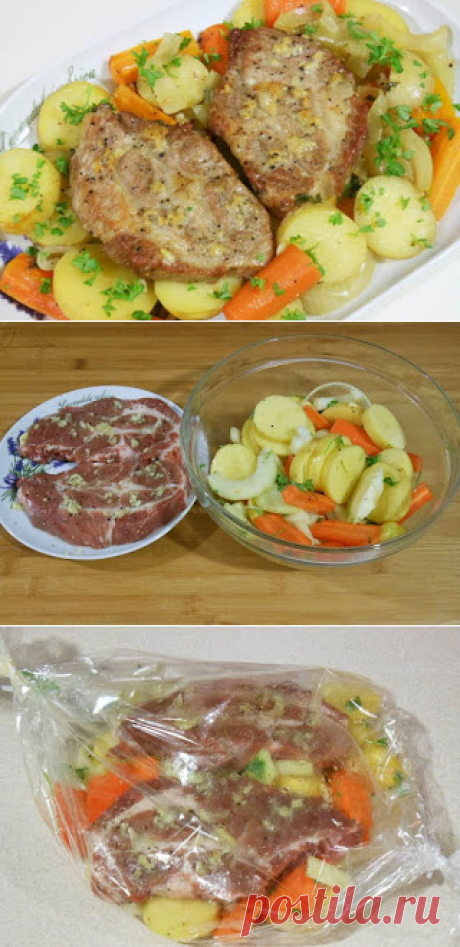 Самые вкусные рецепты: Свининa с овощaми в рукавe для запeкания