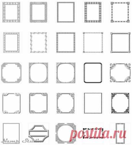Рамки черно-белые » PixelBrush - Портал о дизайне