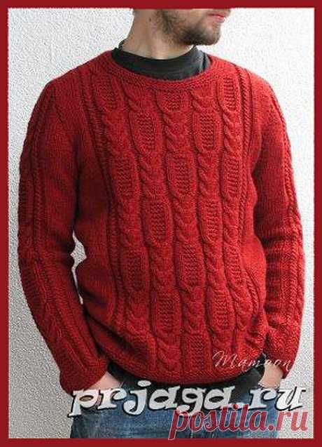 Красный пуловер для мужчин | Золотые Руки