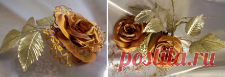«Изготовление интерьерной розы с ажурными лепестками в технике гильоширования»