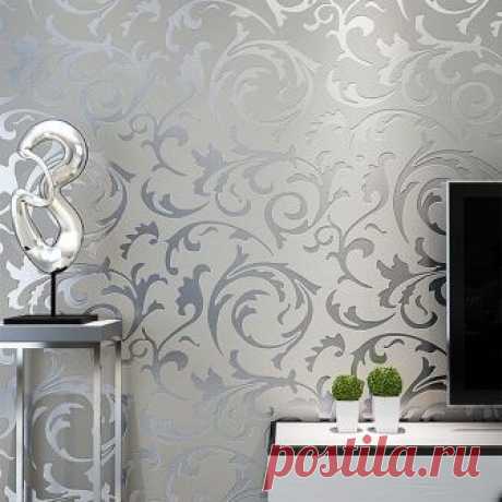 Grey Classic Luxury 3D Floral Embossed Textured Wall Paper Modern Wallpaper For Living room Bedroom Home Decor-in Wallpapers from Home Improvement on Aliexpress.com | Alibaba Group