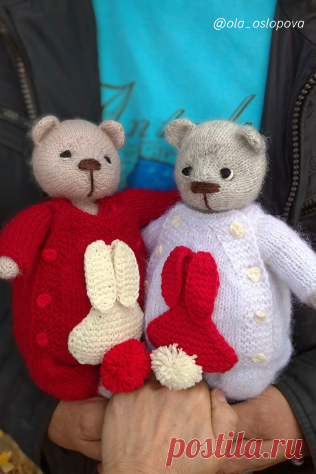 Christmas teddy bear knitting pattern 🐻