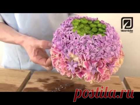 How to make Bridal Bouquet with spring flowers, Step by step. Bloomtube DIY