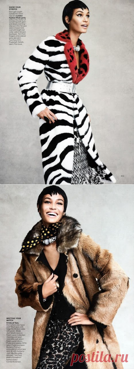 Joan Smalls for Vogue US by Patrick Demarchelier. — Модно / Nemodno