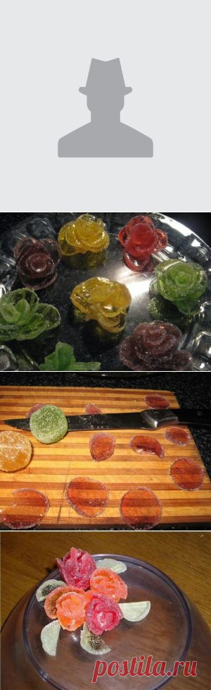 Быстрое украшение для торта: розы из мармелада | Банк кулинарных рецептов
