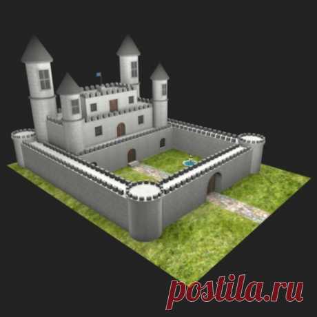 Fantasy Castle Free 3D Model - .obj .mb .fbx - Free3D