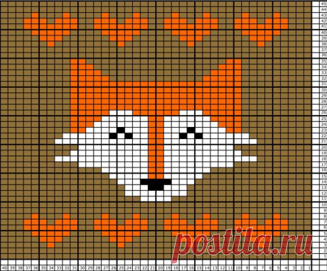 Fox Tea Towel Knitting Pattern