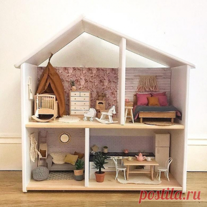 Кукольный домик своими руками - 70 фото идей домиков из фанеры, картона, дерева