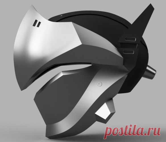 3D Printed Genji Helmet (Overwatch) by killonious | Pinshape