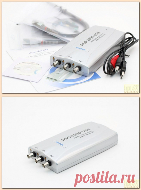 РадиоКот :: Запихать верблюда в USB. Тест USB осциллографа Hantek DSO-2090.