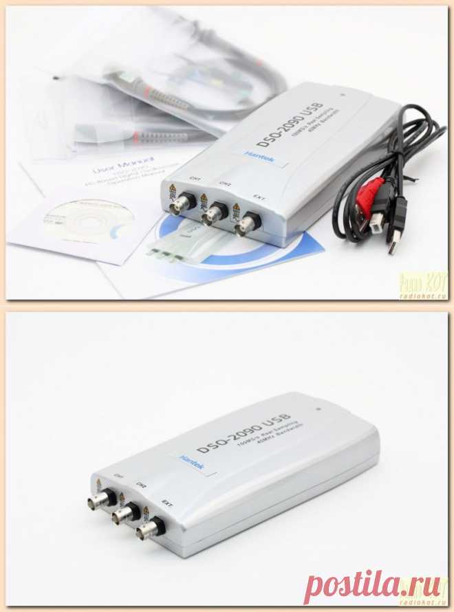 РадиоКот :: Запихать верблюда в USB. Тест USB осциллографа Hantek DSO-2090.
