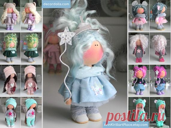 Winter Nursery Decoration Doll Custom Made Rag Doll Love | Etsy Hello, dear visitors!  This is handmade soft doll created by Master Lyuba (Tula, Russia). Doll is READY for shipment. Order processing time is 1-2 days. All dolls on the photo are made by master Lyuba. You can find them in our shop using masters name: