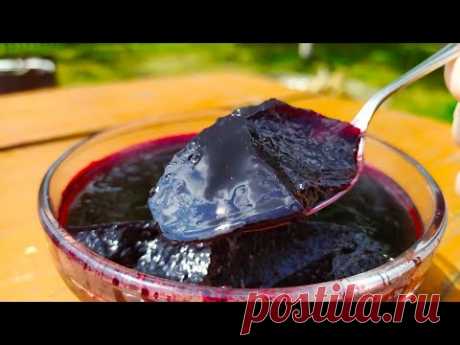 ЖЕЛЕ ИЗ ЧЕРНОЙ СМОРОДИНЫ. Густое, как холодец. Даже ложка стоит! - YouTube