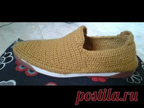 Zapato mocasín en crochet