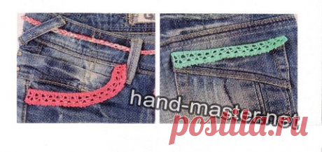 Украшение джинсовой одежды | Вязание крючком &amp; спицами