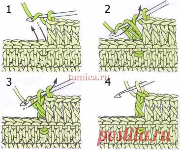как вязать выпуклые и вогнутые столбики крючком - Поиск в Google