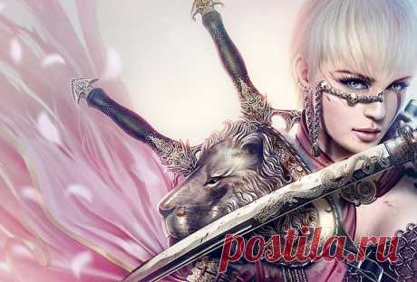 Wallpaper mario wibisono, girl, sword, warrior, blonde desktop wallpaper » Anime and Fantasy » GoodWP.com