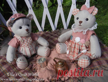 Ulla's Quilt World: Teddy Bear quilt and PATTERN
