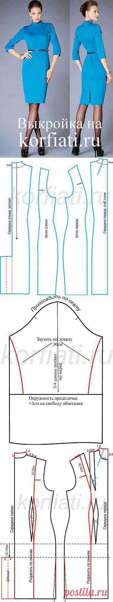 Платье своими руками - выкройка от ШКОЛЫ ШИТЬЯ Анастасии Корфиати