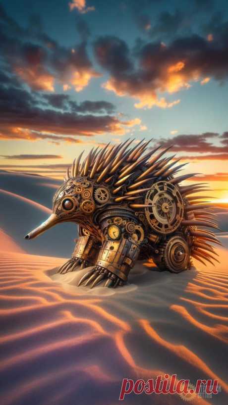 Steampunk Short-Beak Echnidna in Carlo Sand Blow