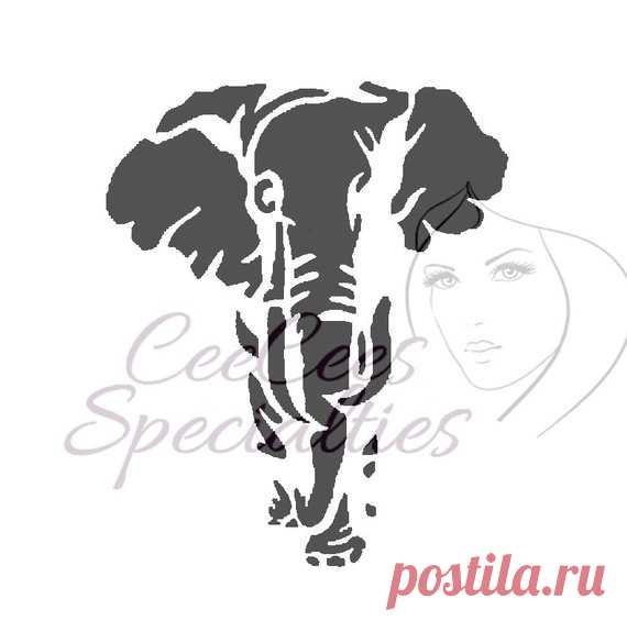Elephant Silhouette Stencil When creating designs I always have a cake or cookie in mind, but every stencil is made to order and can be used many different ways no matter the crafting project you have in mind! You are purchasing a brand new 7 mil 100% Clear Acetate Stencil, safe to use on your food products,