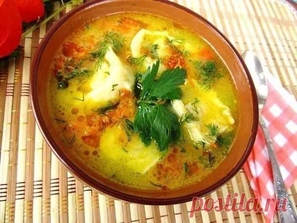 Куриный суп с сырными рулетами  / Здоровый аппетит