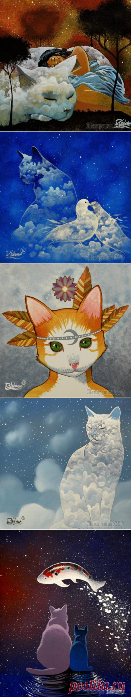 Созвездие котов, рисунки французского художника Рафаэля Вавассера