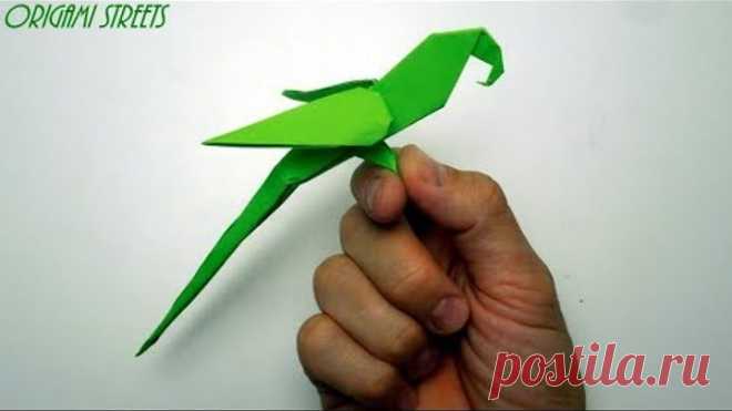 Как сделать попугая из бумаги. Оригами попугай из бумаги