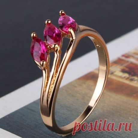 ring parts Picture - More Detailed Picture about Fashion Party Rings for Women 18K Gold Plated Ring Rose Red Crystal CZ Band Engagement Wedding Rings For Women High Quality R112 Picture in Rings from Love Eternal Fashion Jewelry | Aliexpress.com | Alibaba Group