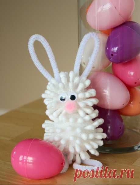 Hippity Hop, Here Comes a Little Q-tip Bunny | Make and Takes