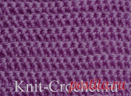 Плотный, мелкораппортный узор для вязания крючком. Схема. / knit-crochet.ru