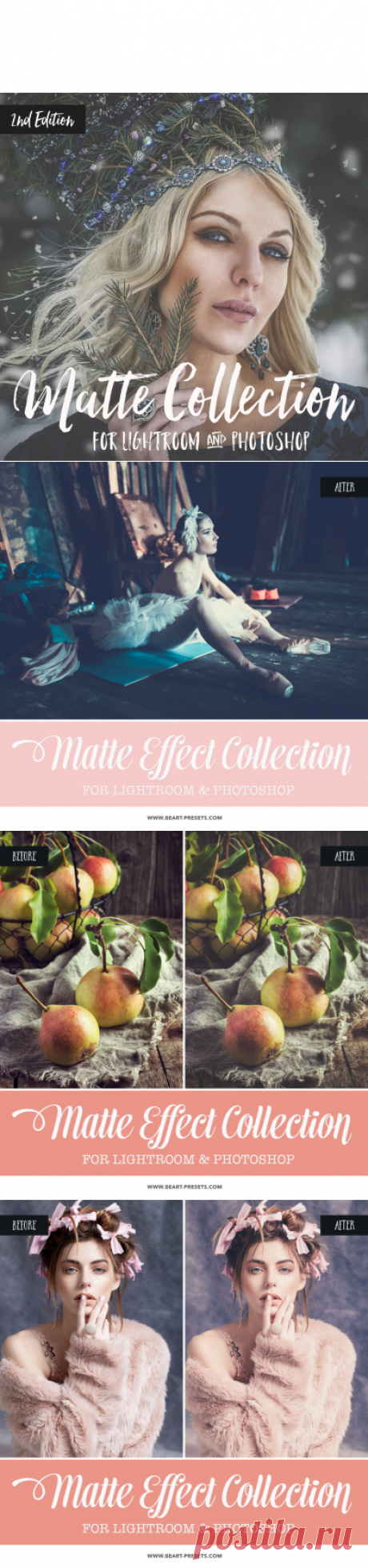 Matte  Collection: Lightroom Presets, Photoshop Actions and ACR Presets by BeArt Presets | лучшие пресеты для обработки фотографий