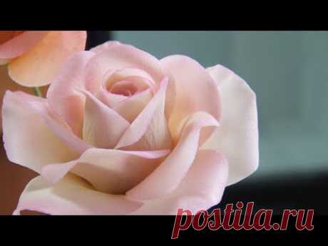 Роза из мастики/Sugar Rose Flower Tutorial/ ارتفع معجون السكر Tutorial de flor de rosa de azúcar