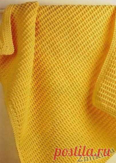 Схемы плотных узоров крючком для вязания пледов и одеял.