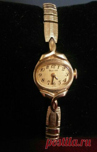 Vintage Womens Bulova N7 Watch Hand Wind 10K Rolled Gold Plate Case StretchBand | eBay