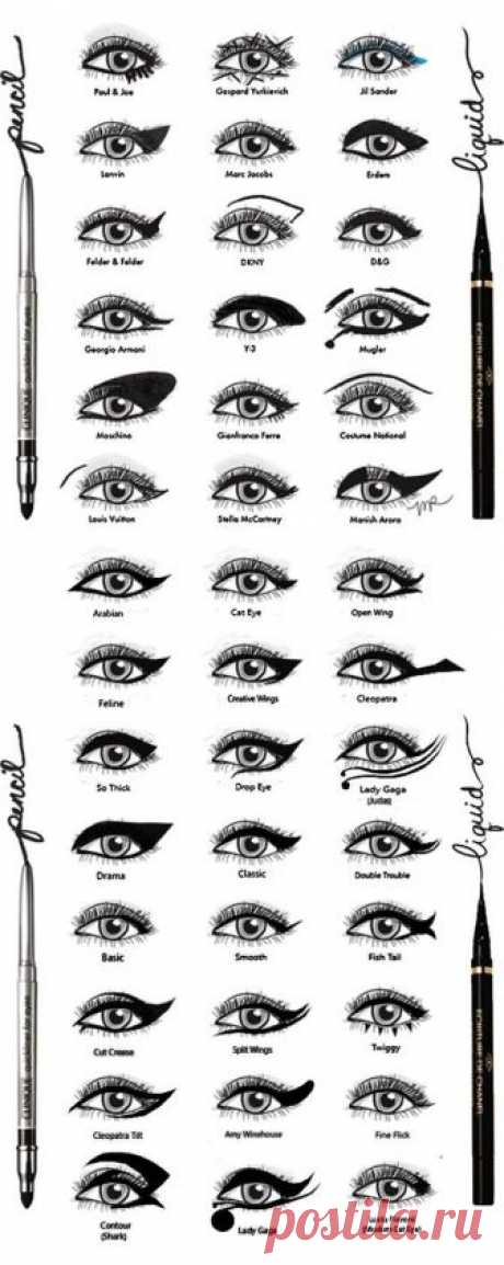 I've found this on a fashion blog, and the blogger came across this illustration of designers’ signature eyeliner looks from the spring 2012 fashion show.  I've looked everywhere tr...