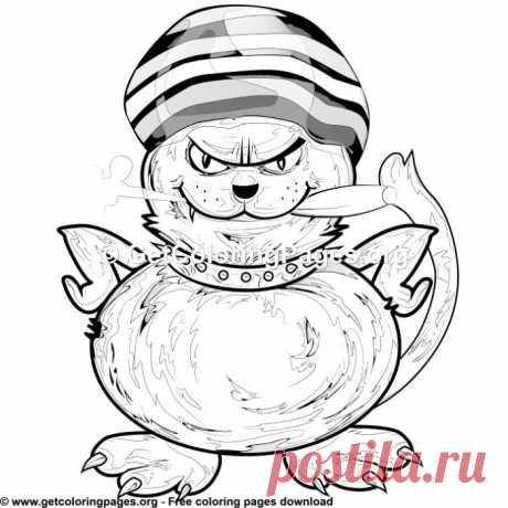 Jamaican Angry Cat Coloring Sheet &amp;#8211; GetColoringPages.org