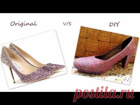 DIY Glitter Pump Heels | Jimmy Choo pumps inspired