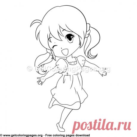 Cute Anime Girl Coloring Pages &amp;#8211; GetColoringPages.org