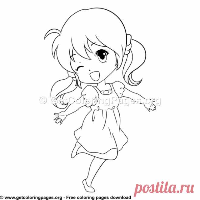 Cute Anime Girl Coloring Pages &#8211; GetColoringPages.org