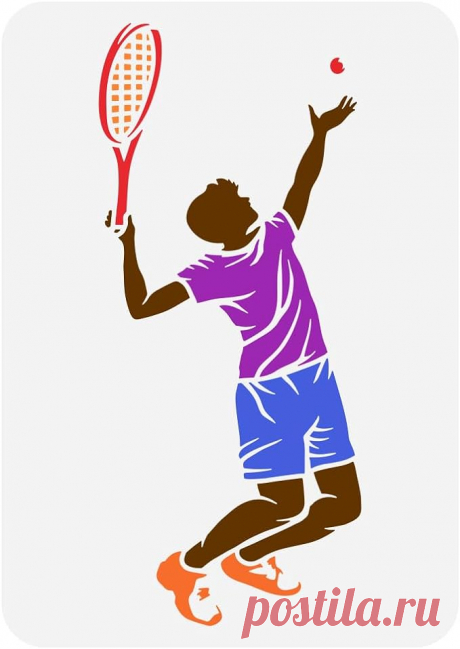 FINGERINSPIRE Plantilla de pintura para jugador de tenis, 21 x 29,7 cm, reutilizable, plantilla de dibujo para raqueta de tenis, plantilla de deoración para pintar en madera, pared, tela, muebles de : Amazon.es: Moda