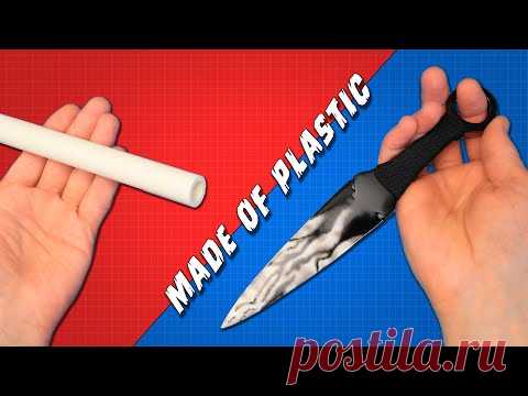 KUNAI made of plastic - easy and fast. How to make KUNAI "BONE" from a plastic pipe. STANDOFF 2 DIY