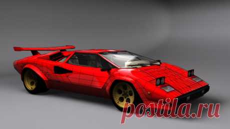 Lamborghini Countach (Walter Wolf custom) 3D Model $15 - .obj .c4d .3ds .lwo - Free3D